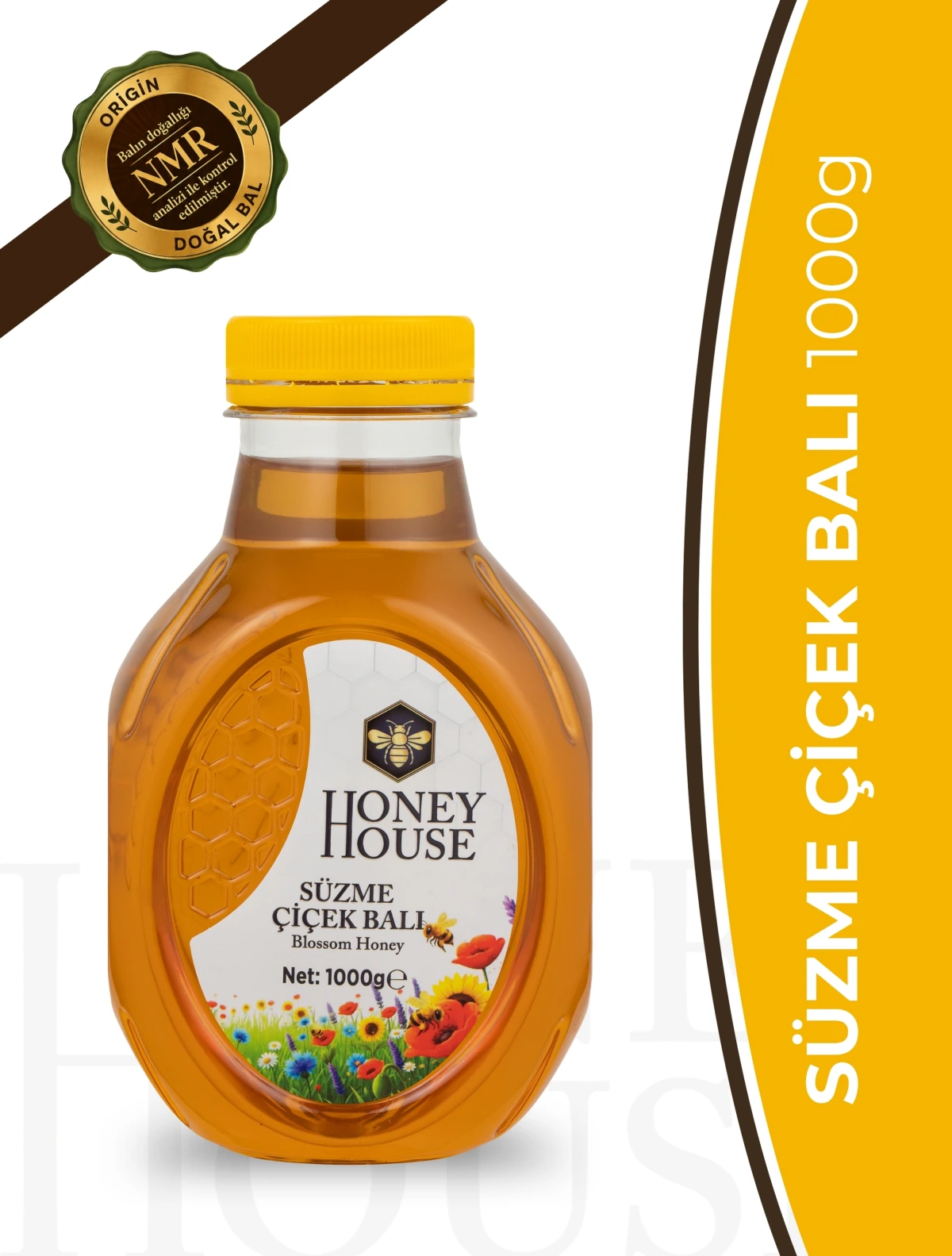 Süzme Çiçek Balı Pet Ambalaj 1000 gr