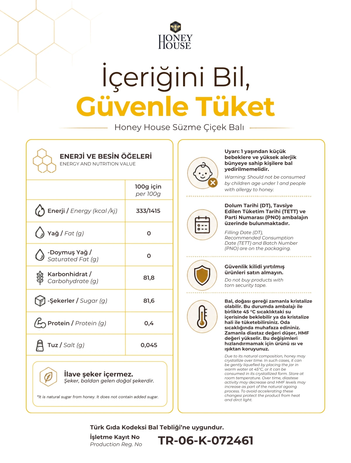 Süzme Çiçek Balı Pet Ambalaj 1000 gr