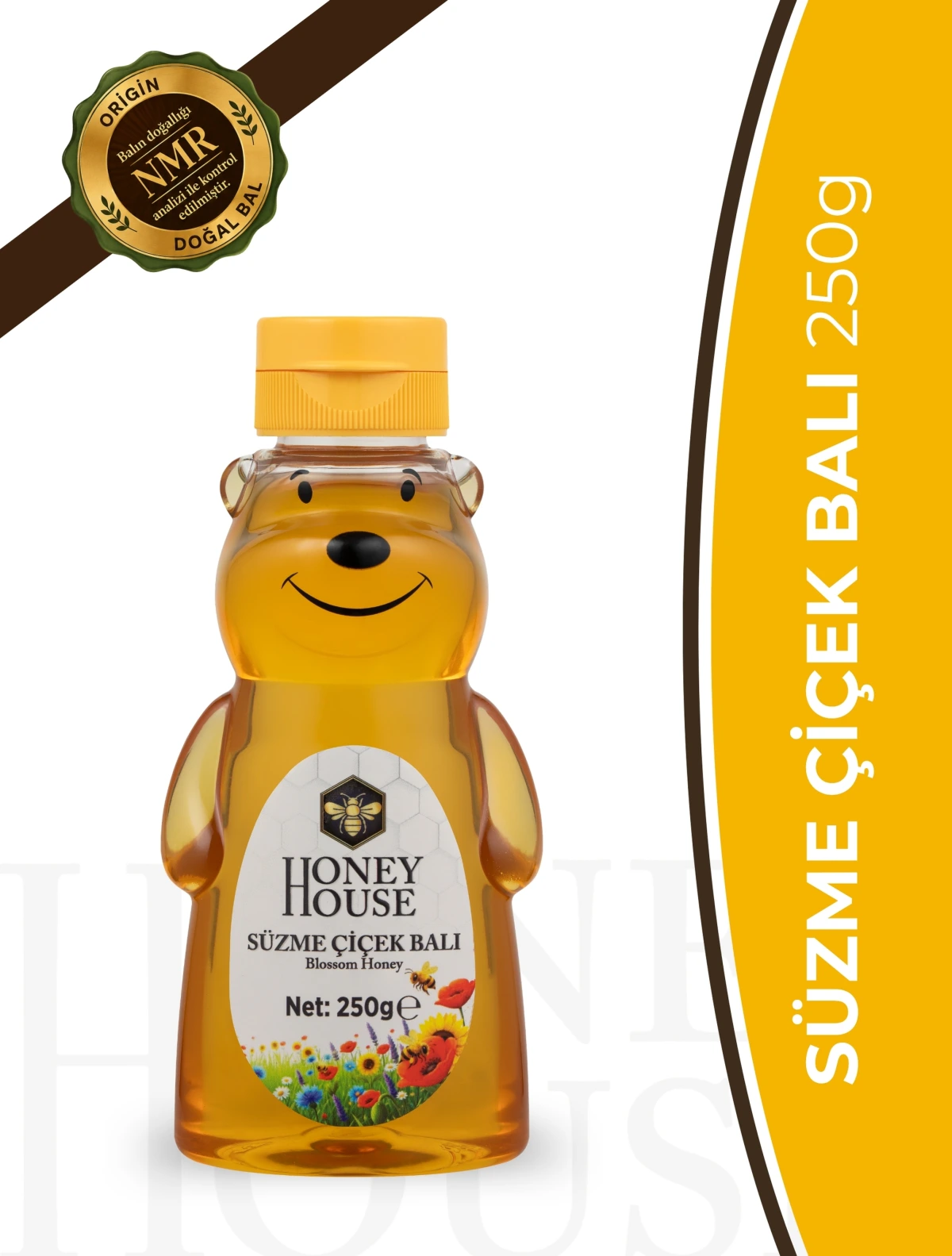 Süzme Çiçek Balı Pet Ayıcık Ambalaj 250 gr
