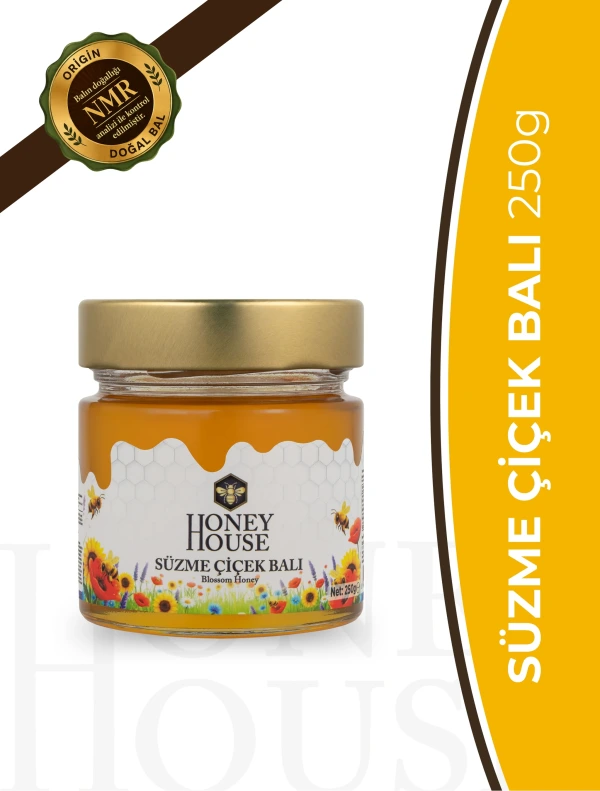 Süzme Çiçek Balı Cam Kavanoz 250 gr