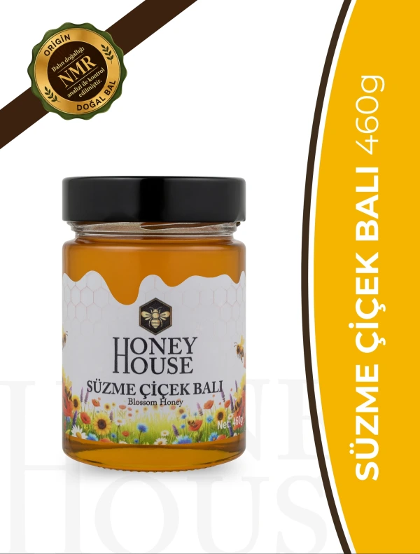 Süzme Çiçek Balı Cam Kavanoz 460 gr
