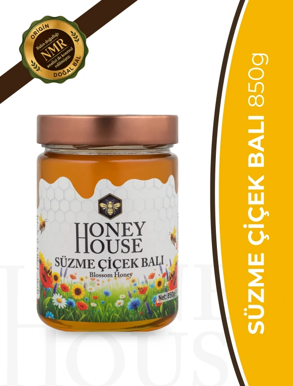 Süzme Çiçek Balı Cam Kavanoz 850 gr