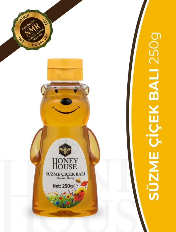 Süzme Çiçek Balı Pet Ayıcık Ambalaj 250 gr